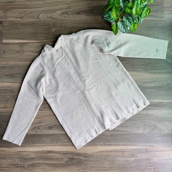 Cece Soft Open-Front Oatmeal Beige Cardigan Sweater - Coatigan | Size M - Picture 8 of 9